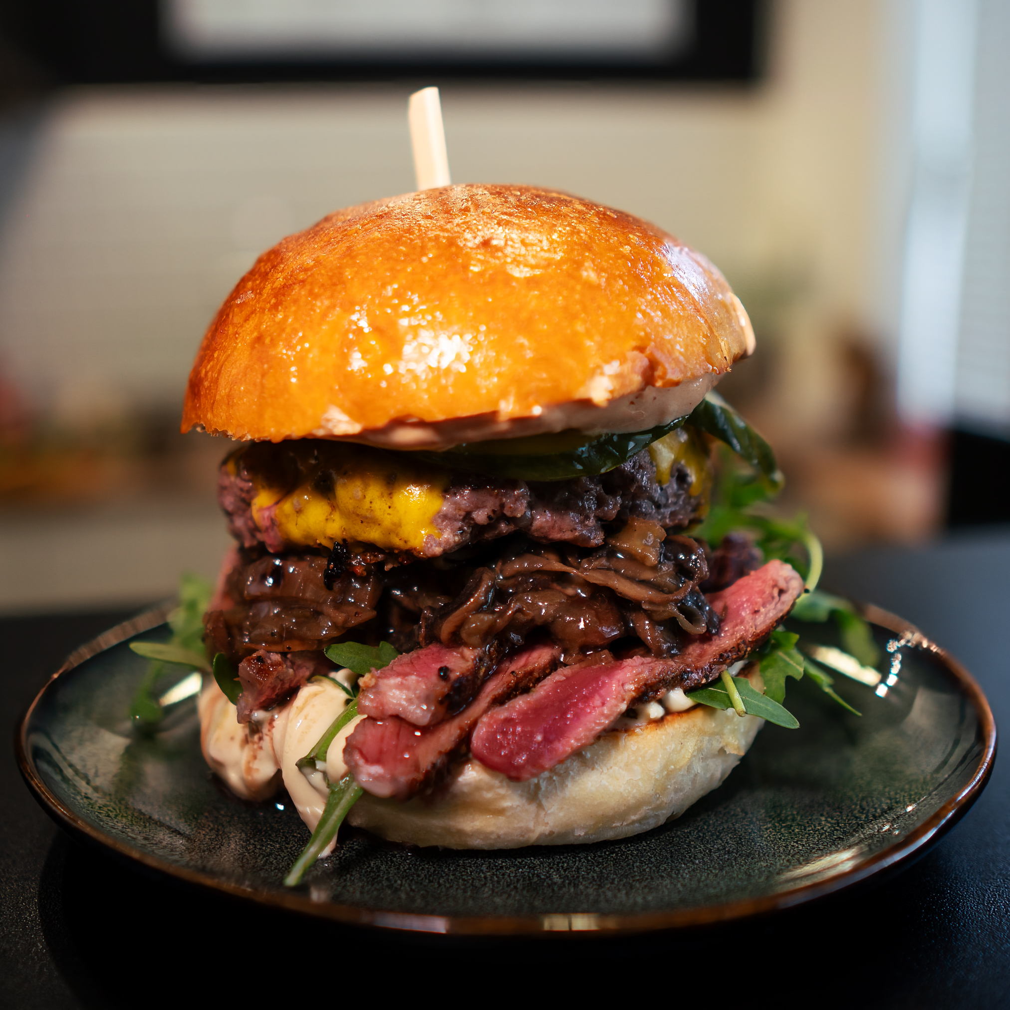 Cheese Steak Burger